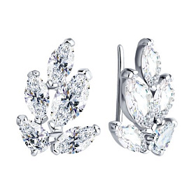 Серьги SOKOLOV - Серебро 925, Фианит (арт. 94026216)