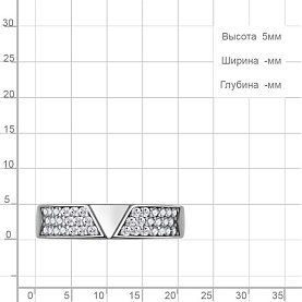 Кольцо Аквамарин - Серебро 925, Фианит (арт. 600214А.5)