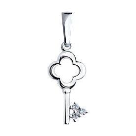 Подвеска SOKOLOV - Серебро 925, Фианит (арт. 94031733)