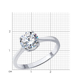 Кольцо SOKOLOV - Серебро 925, Фианит (арт. 94013758)