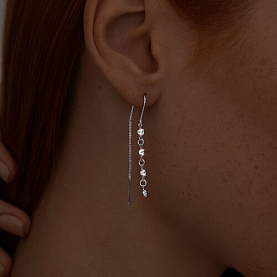 Серьги SOKOLOV - Серебро 925, Фианит (арт. 94020804)