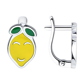 Серьги Diamant - Серебро 925, Эмаль (арт. 94-120-02145-1)