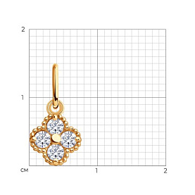 Подвеска SOKOLOV - Золото 375, Фианит (арт. 036699-4)