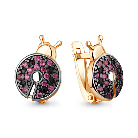 Серьги Аквамарин - Серебро 925, Корунд, Кристалл (арт. 400502ВЧ.6)