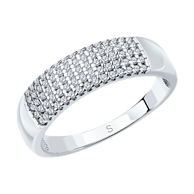 Кольцо SOKOLOV - Серебро 925, Фианит (арт. 94011537)