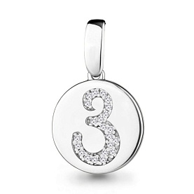 Подвеска Аквамарин - Серебро 925, Фианит (арт. 24019А.5)