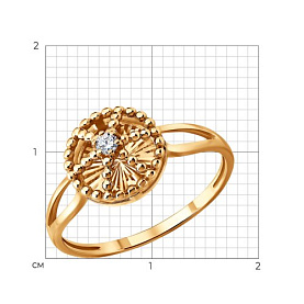 Кольцо Diamant - Золото 585, Фианит (арт. 51-110-01549-1)