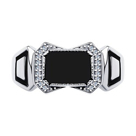 Кольцо SOKOLOV - Серебро 925, Синтетическая шпинель, Фианит, Эмаль (арт. 94011392)