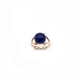 Кольцо Янтарная волна - Серебро 925, Фианит, Янтарь (арт. 820085с)