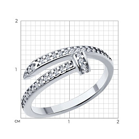 Кольцо SOKOLOV - Серебро 925, Фианит (арт. 94014199)