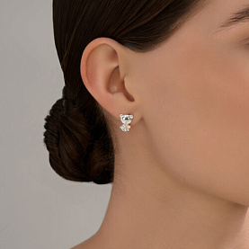 Серьги SOKOLOV - Серебро 925, Фианит (арт. 94027004)