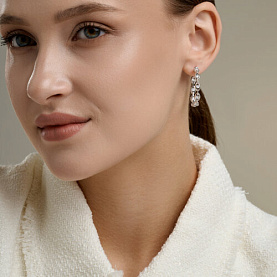 Серьги SOKOLOV - Серебро 925, Фианит (арт. 94027344)