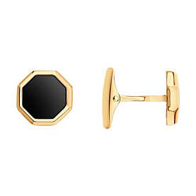 Запонки SOKOLOV - Золото 585, Агат (арт. 766002)