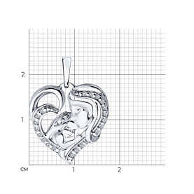 Подвеска SOKOLOV - Серебро 925, Фианит (арт. 94033241)