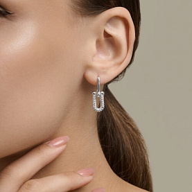 Серьги SOKOLOV - Серебро 925, Фианит (арт. 94027372)