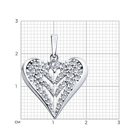 Подвеска SOKOLOV - Серебро 925, Фианит (арт. 94033234)