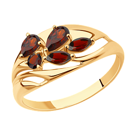 Кольцо SOKOLOV - Золото 375, Гранат (арт. 37716219)