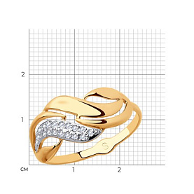 Кольцо SOKOLOV - Золото 375, Фианит (арт. 018060-4)