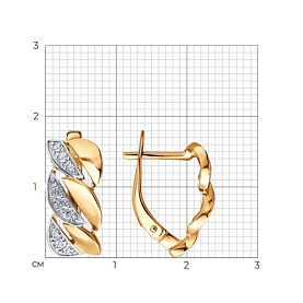 Серьги SOKOLOV - Золото 585, Фианит (арт. 0200892)
