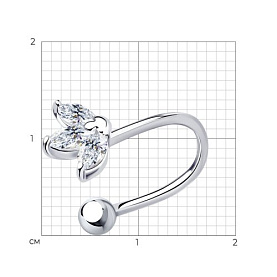 Серьга SOKOLOV - Серебро 925, Фианит (арт. 94170147)