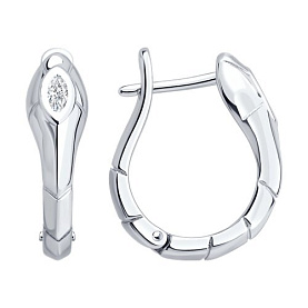 Серьги SOKOLOV - Серебро 925, Фианит (арт. 94027115)