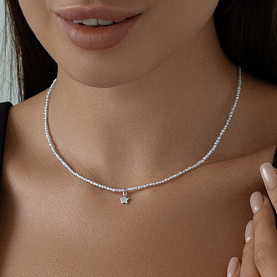 Колье SOKOLOV - Серебро 925, Фианит (арт. 94070752)