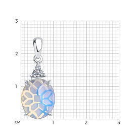 Подвеска Diamant - Серебро 925, Опалит, Фианит (арт. 94-330-01837-1)