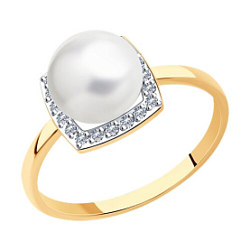 Кольцо SOKOLOV - Золото 375, Жемчуг культивированный (арт. 37791208)