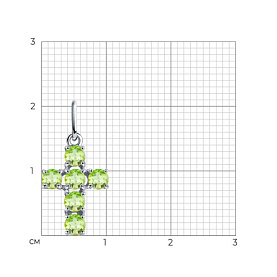 Подвеска SOKOLOV - Серебро 925, Хризолит (арт. 92030717)