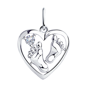 Подвеска Diamant - Серебро 925, Фианит (арт. 94-130-01161-1)