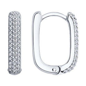 Серьги SOKOLOV - Серебро 925, Фианит (арт. 94027663-91)