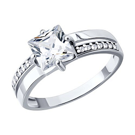 Кольцо SOKOLOV - Серебро 925, Фианит (арт. 94014961)