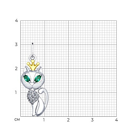 Подвеска SOKOLOV - Серебро 925, Фианит (арт. 94031877)