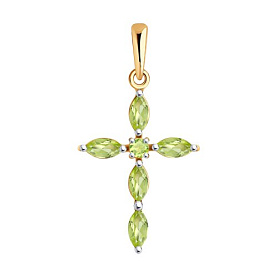 Подвеска Diamant - Золото 585, Хризолит (арт. 51-330-02045-5)