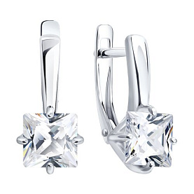 Серьги SOKOLOV - Серебро 925, Фианит (арт. 94027586)