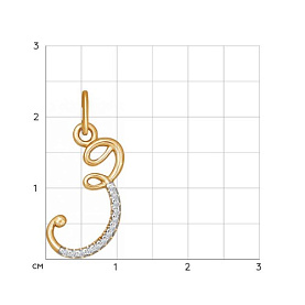 Подвеска SOKOLOV - Золото 585, Фианит (арт. 034531)