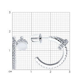 Серьги Diamant - Серебро 925, Фианит (арт. 94-122-02048-1)