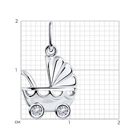 Подвеска SOKOLOV - Серебро 925, Фианит (арт. 94032945)