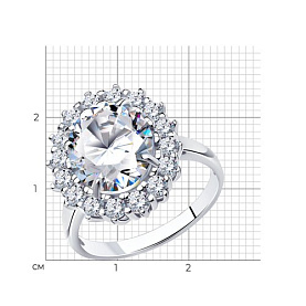 Кольцо Diamant - Серебро 925, Фианит (арт. 94-110-00646-1)