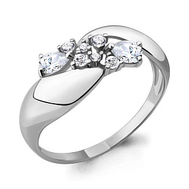 Кольцо Аквамарин - Серебро 925, Фианит (арт. 64777А.5)