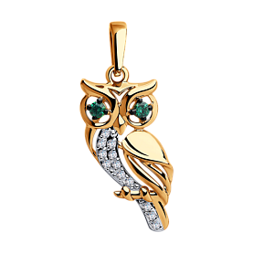 Подвеска SOKOLOV - Золото 375, Фианит (арт. 035616-4)