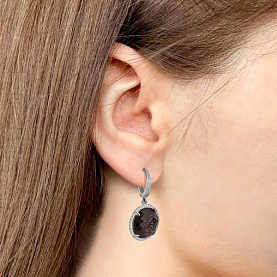 Серьги Аквамарин - Серебро 925, Кварц (арт. 4436401А.5)