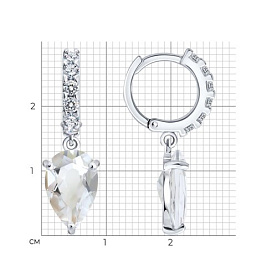 Серьги SOKOLOV - Серебро 925, Горный хрусталь (арт. 92025389)