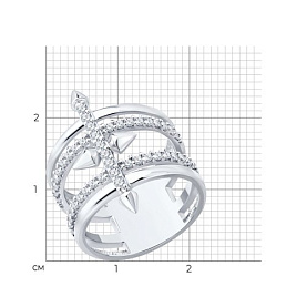 Кольцо SOKOLOV - Серебро 925, Фианит (арт. 94014653)
