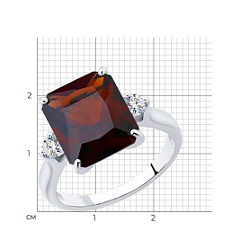 Кольцо SOKOLOV - Серебро 925, Синтетический ситалл , Фианит (арт. 92011270)