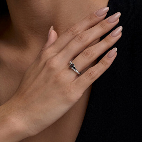 Кольцо SOKOLOV - Серебро 925, Гранат, Фианит (арт. 92014829)