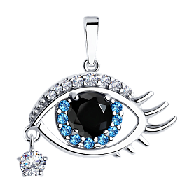 Подвеска SOKOLOV - Серебро 925, Фианит (арт. 94032759)