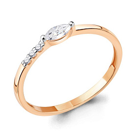 Кольцо Аквамарин - Серебро 925, Фианит (арт. 67134.6)