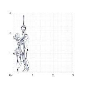 Подвеска Diamant - Серебро 925, Фианит (арт. 94-130-01195-1)
