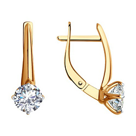 Серьги Diamant - Золото 585, Фианит (арт. 51-120-01794-1)
